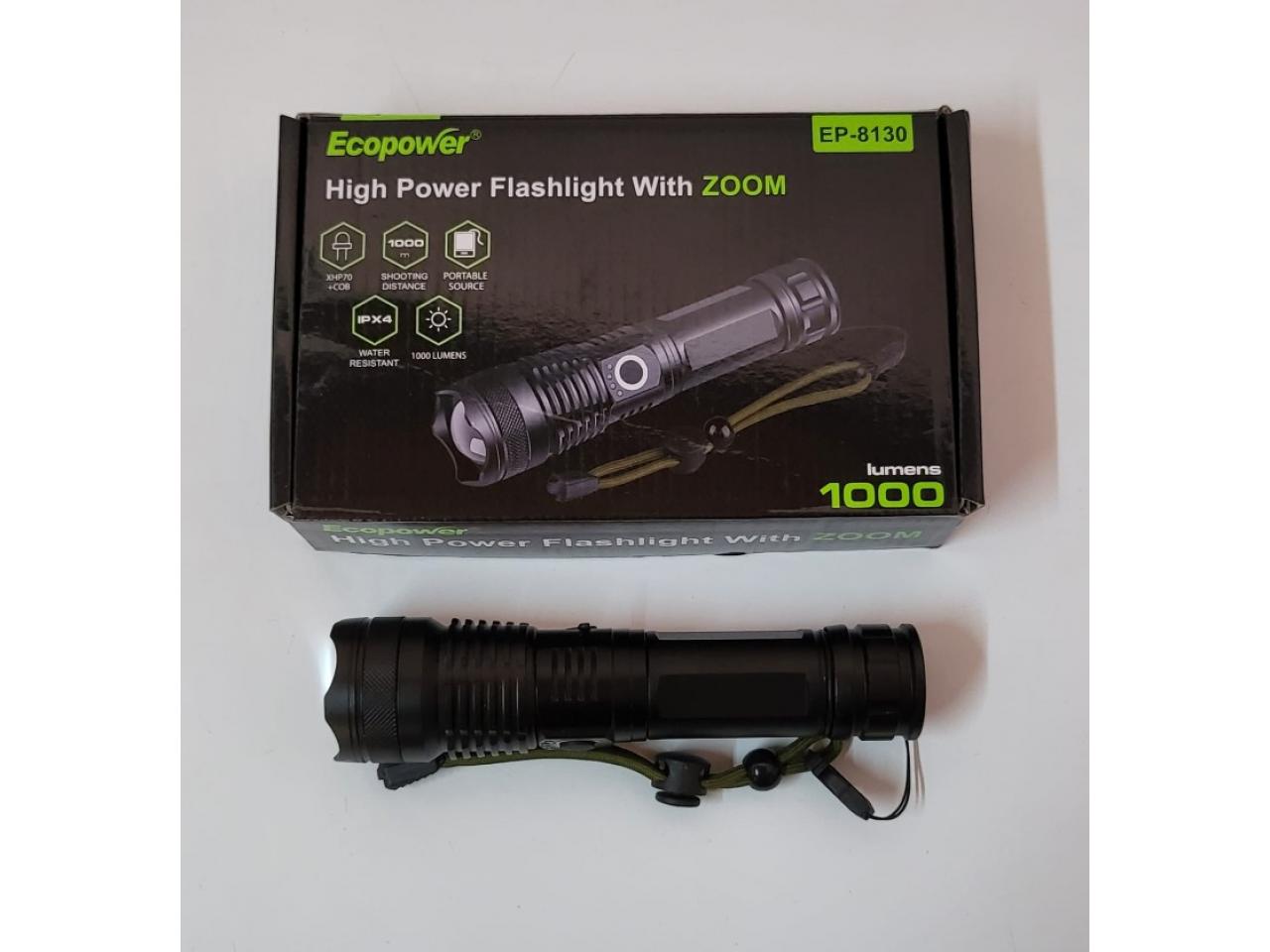 LINTERNA ECOPOWER RECARGABLE 1000Lm EP-8130