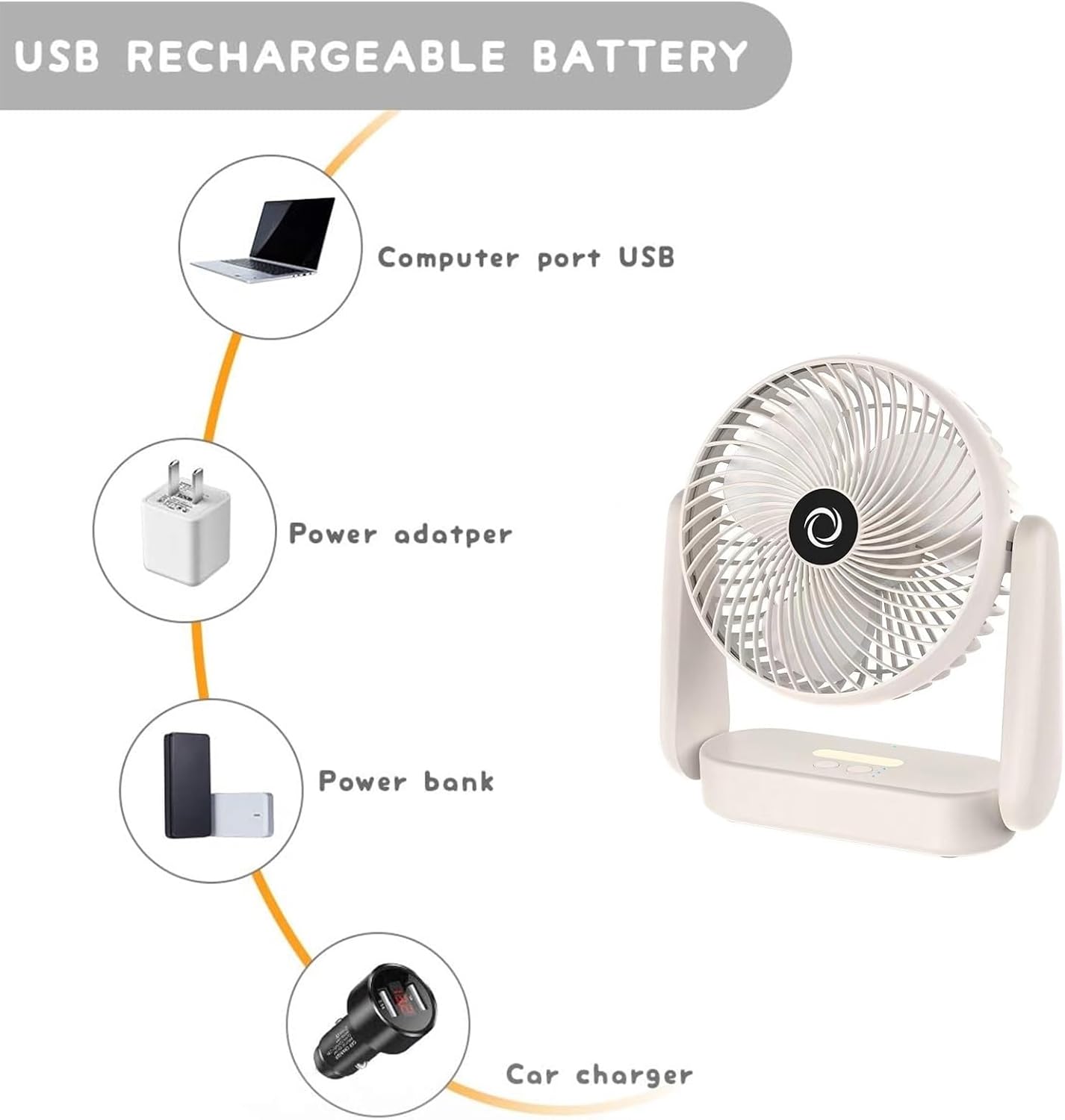 VENTILADOR PORTATIL PORTATIL USB FV-0027-3