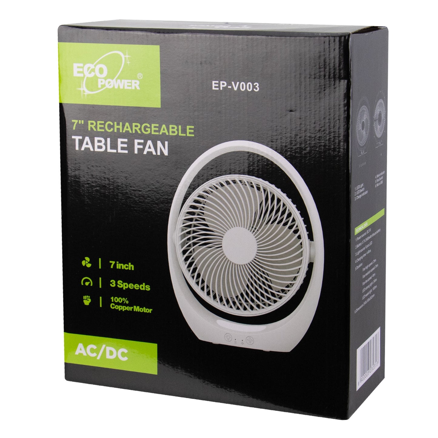 VENTILADOR DE MESA ECOPOWER EP-V003