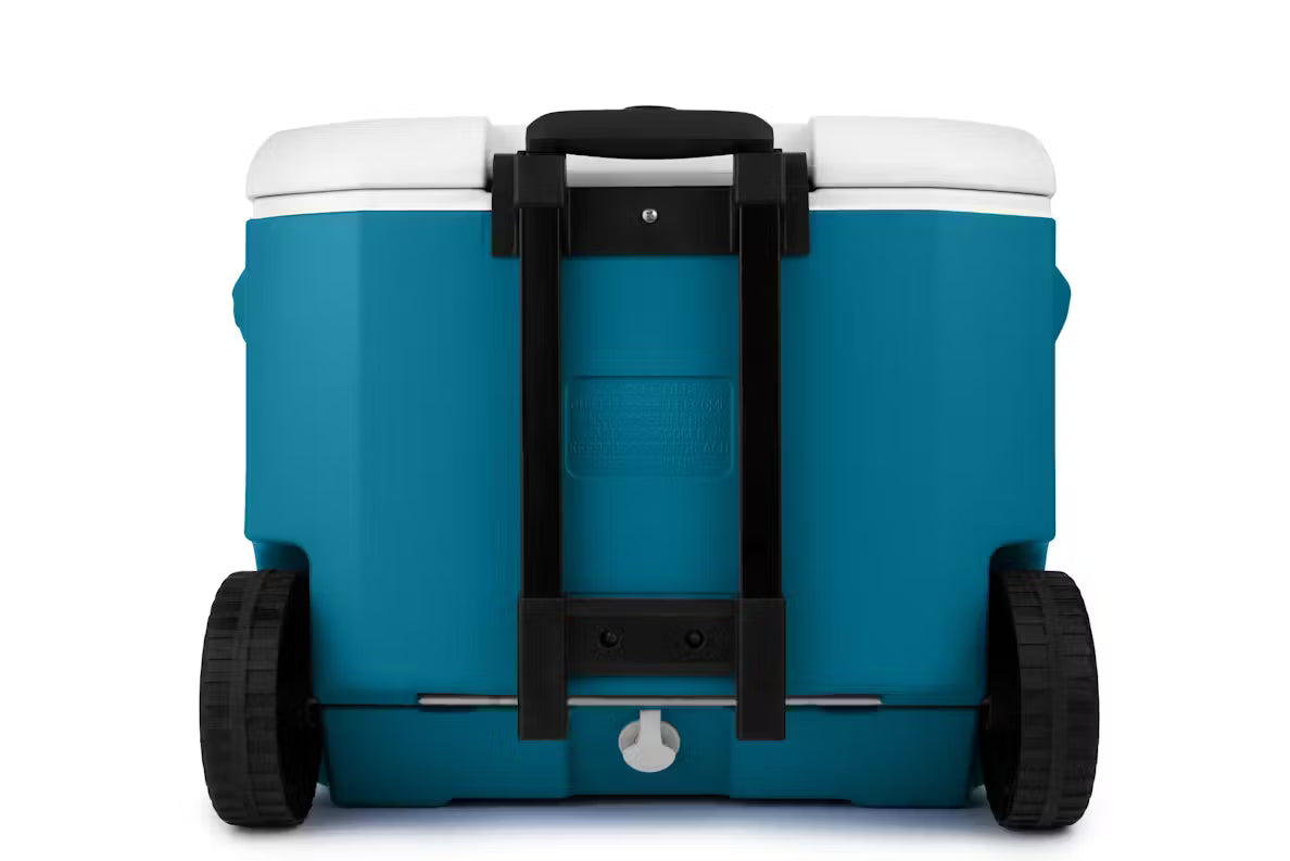 CONSERVADORA COLEMAN CON RUEDA 60QT CELESTE