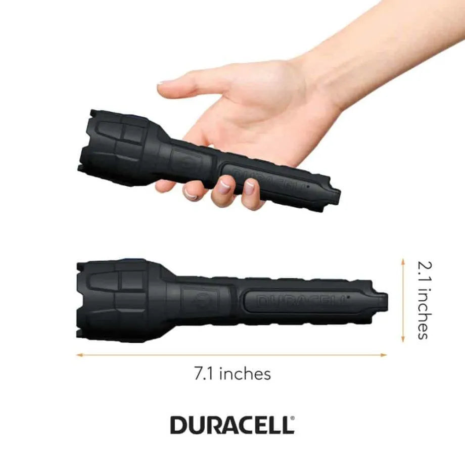 LINTERNA LED DURACELL DE GOMA RESISTENTE 8753-100 LUMENES