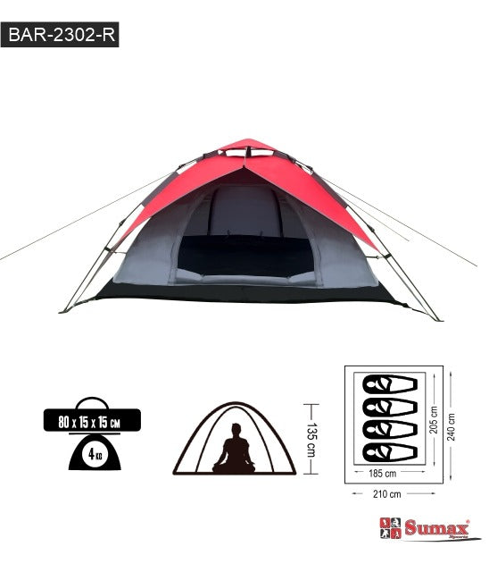 CARPA SUMAX 4 PERSONAS BAR-2302-R