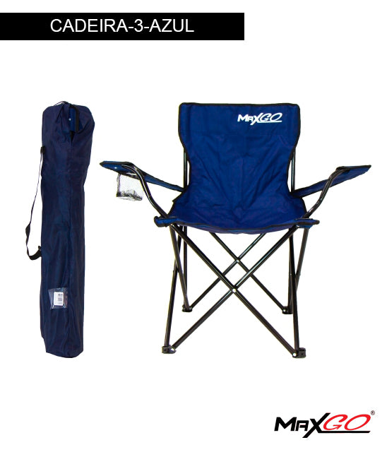 SILLA PLEGABLE MAXGO CON PORTA LATA CADEIRA-3