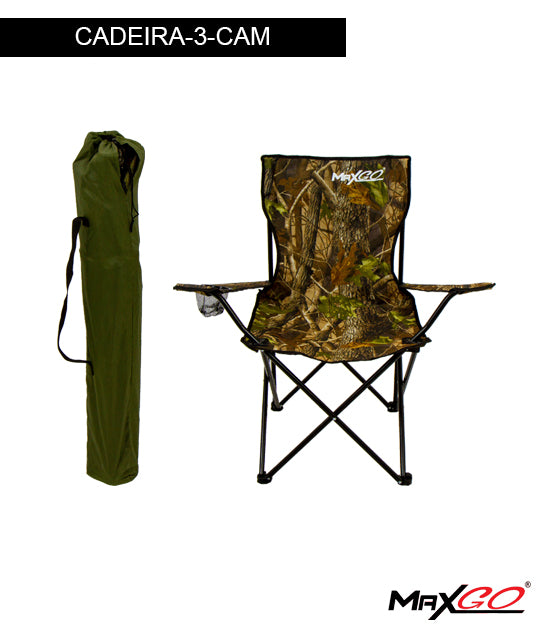 SILLA PLEGABLE MAXGO CON PORTA LATA CADEIRA-3