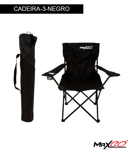 SILLA PLEGABLE MAXGO CON PORTA LATA CADEIRA-3