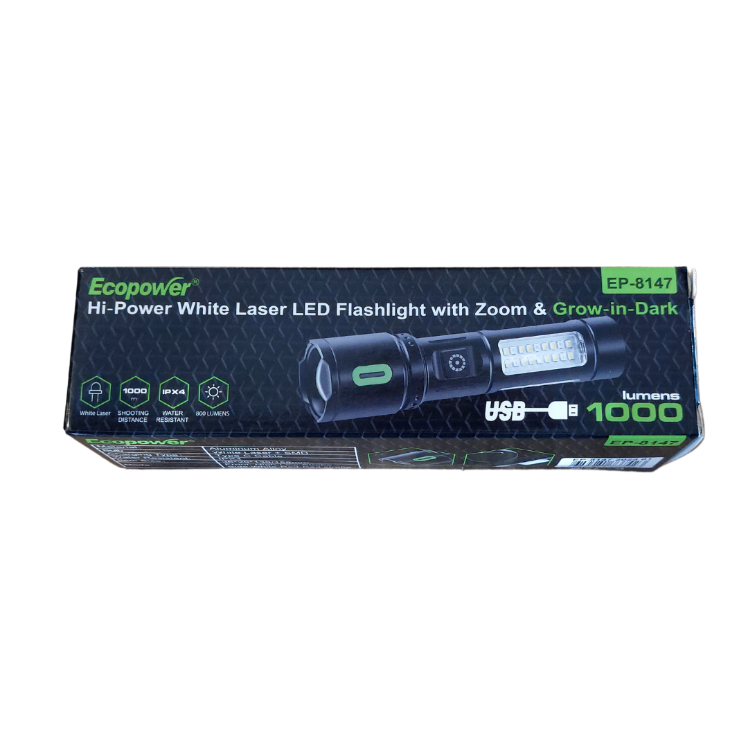 LINTERNA ECOPOWER RECARGABLE 1000Lm EP-8147