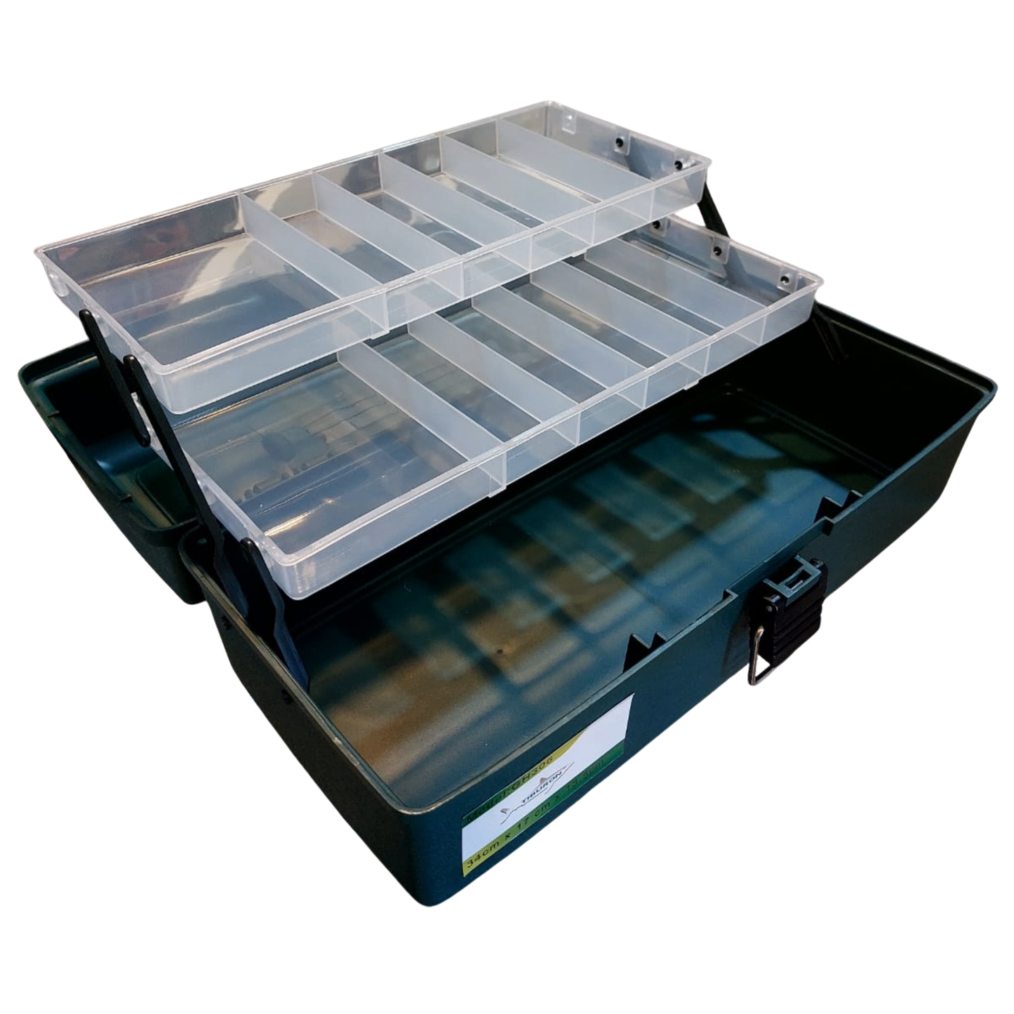 CAJA DE PESCA TIBURÓN DE 2 BANDEJAS 34cm