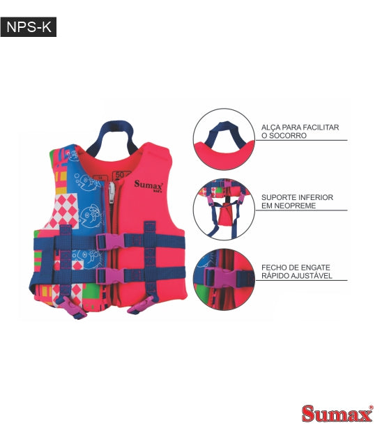 CHALECO NEOPRENE KIDS ROSADA