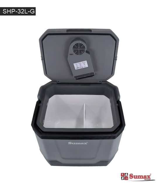 HELADERA PORTATIL SUMAX 32L 12V/110V-240V GRIS OSCURO