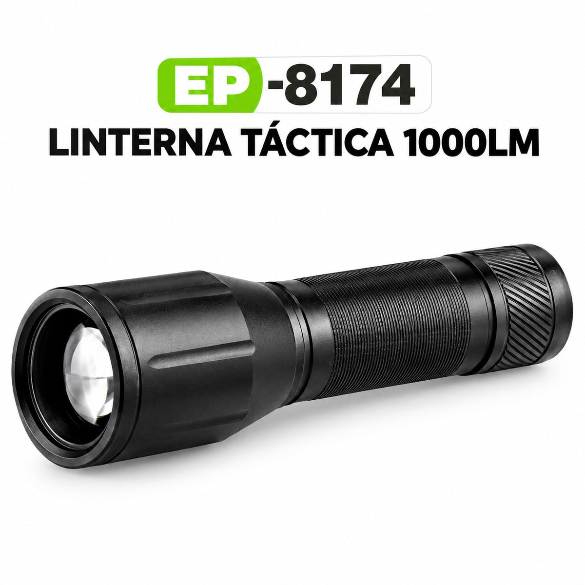 LINTERNA TACTICA 1000LM CON ZOOM TELESCOPICO EP-8174