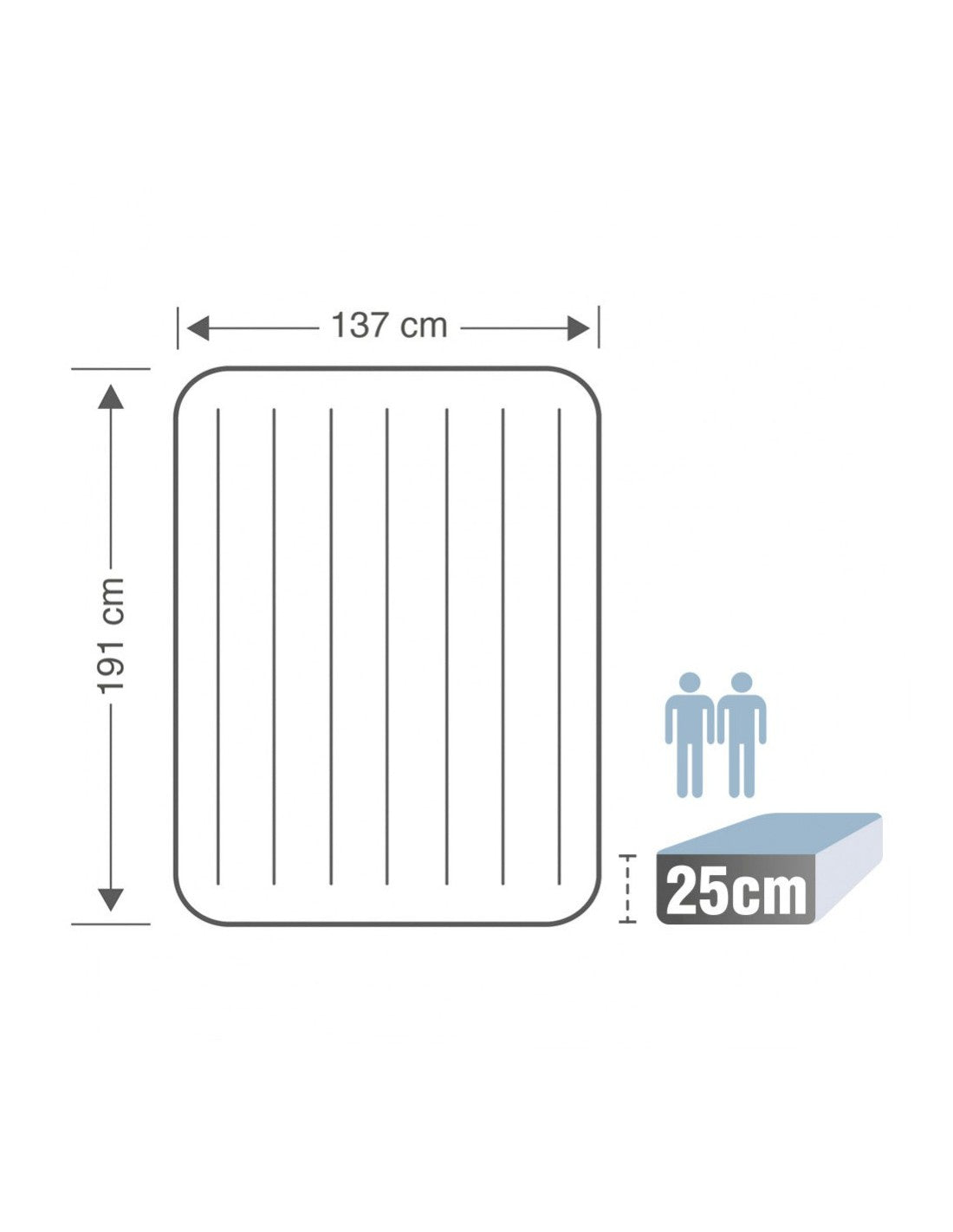 COLCHON INFLABLE INTEX 137x191x25 cm
