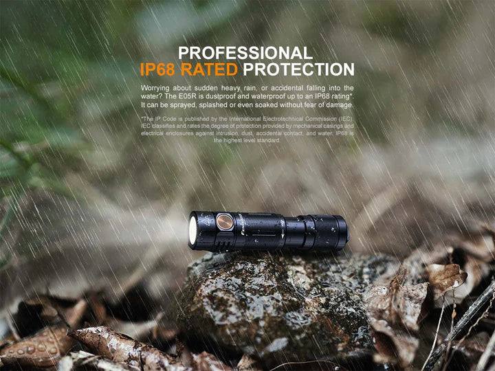 LINTERNA FENIX E05R 400 LUMENS