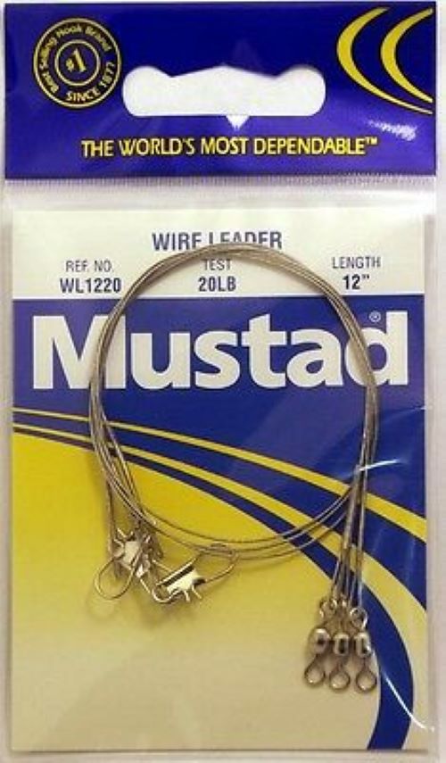 LEADER MUSTAD WL1220 20LBS. 12 PULG.