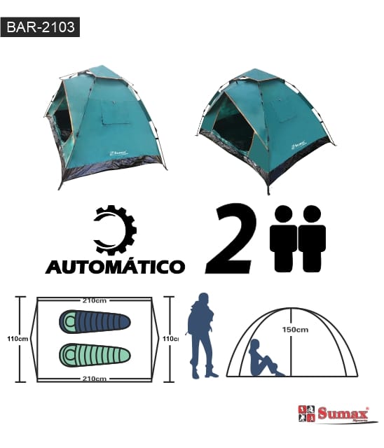 CARPA AUTOMATICA SUMAX 2 PERSONAS BAR-2103