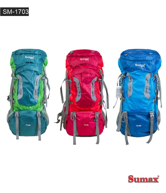 MOCHILA DE CAMPING SUMAX 80 LTS. SM-1703 A/R/V