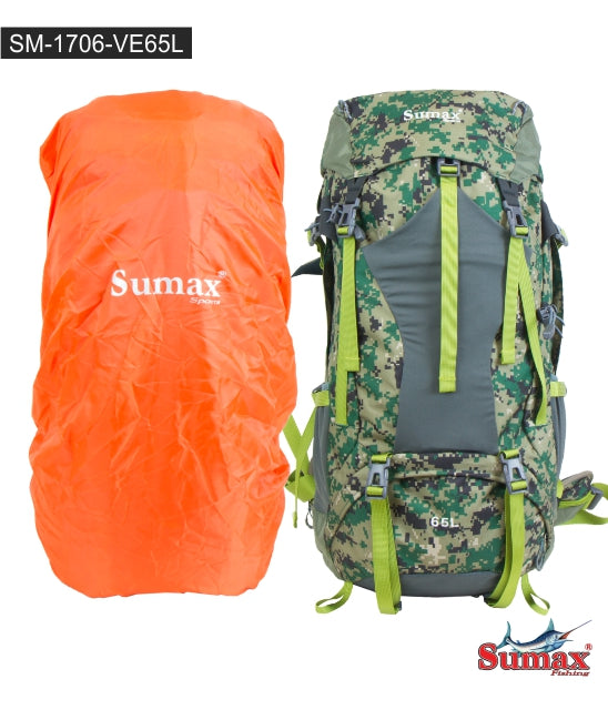 MOCHILA DE CAMPING SUMAX 65 LTS. SM-1706