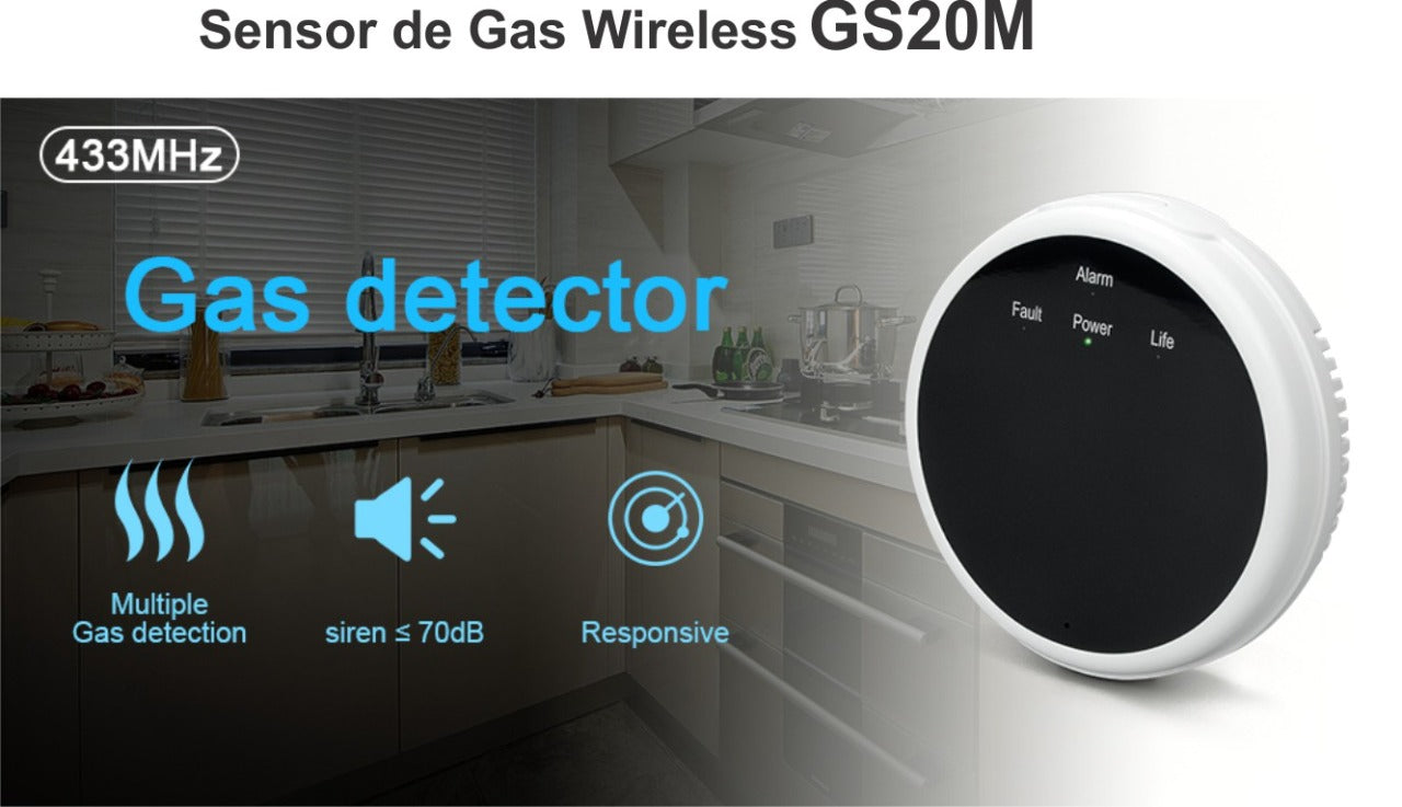 SENSOR DE GAS Y CALOR WIRELESS GS20M