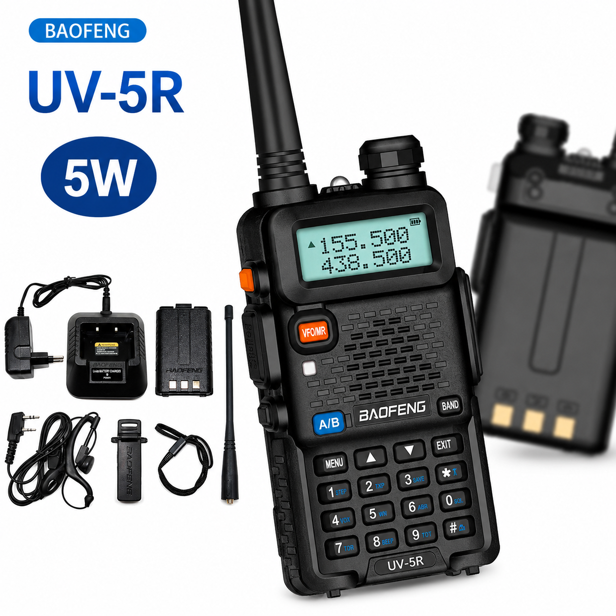 RADIO BAOFENG-BIDIRECCIONAL BANDA DUAL MODELO UV-5R