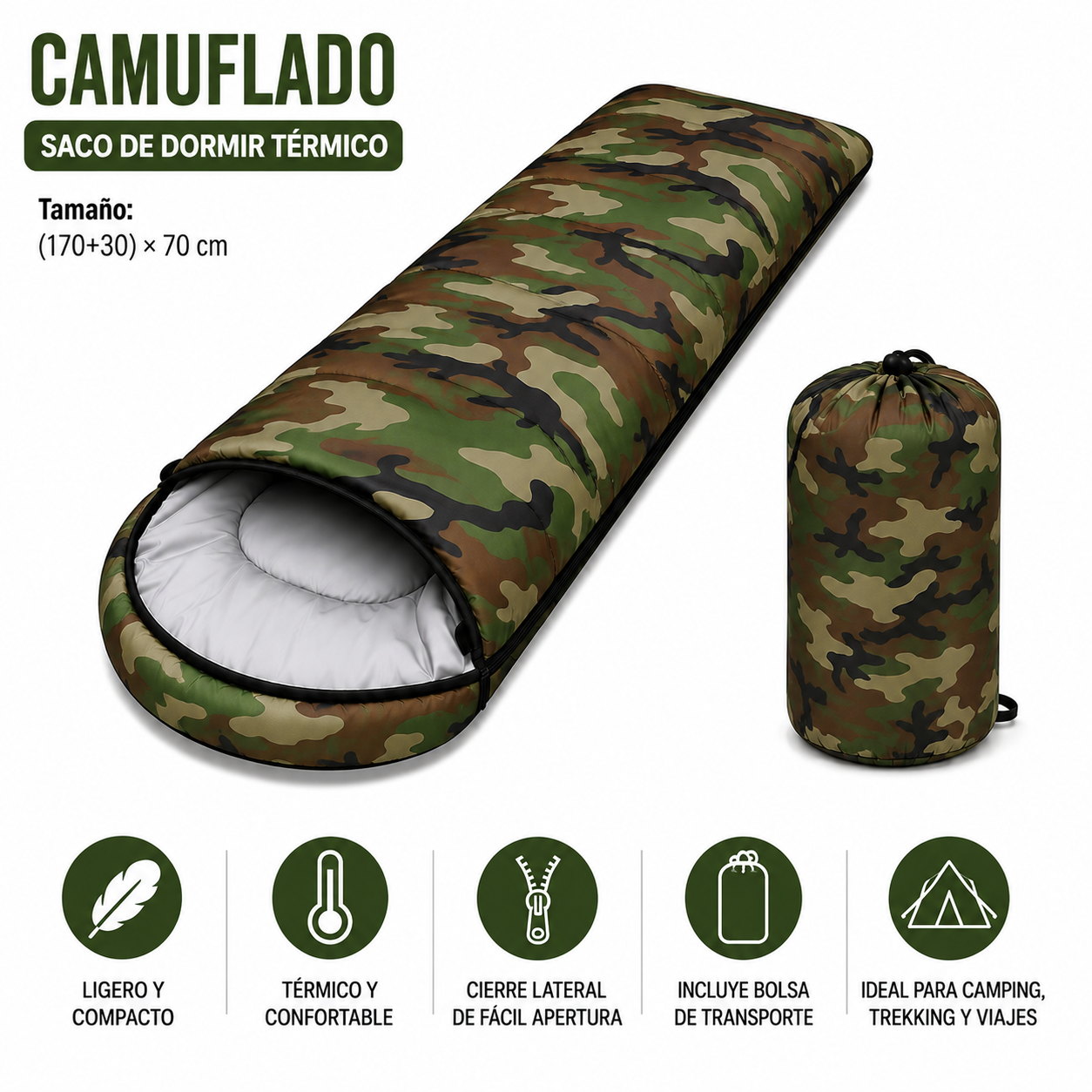 BOLSA DE DORMIR CAMUFLADO SA20168
