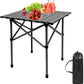 MESA PLEGABLE NEGRA 50X50X53