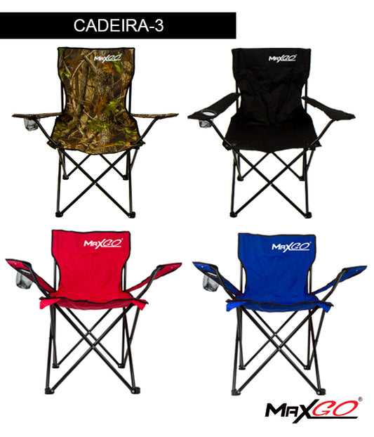 SILLA PLEGABLE MAXGO CON PORTA LATA CADEIRA-3