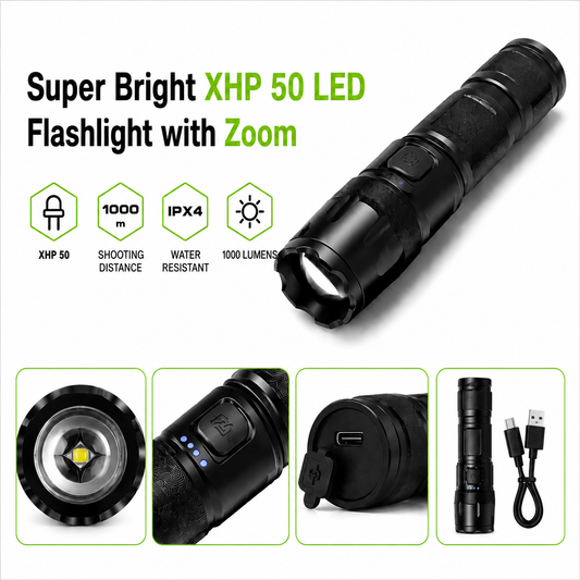 LINTERNA ECOPOWER XHP 50 LED 100L EP-8118