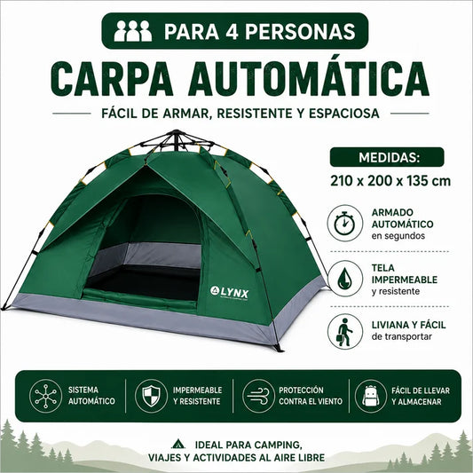 CARPA LYNX AUTOMATICA GB-132-3 P/ 4 PERSONAS