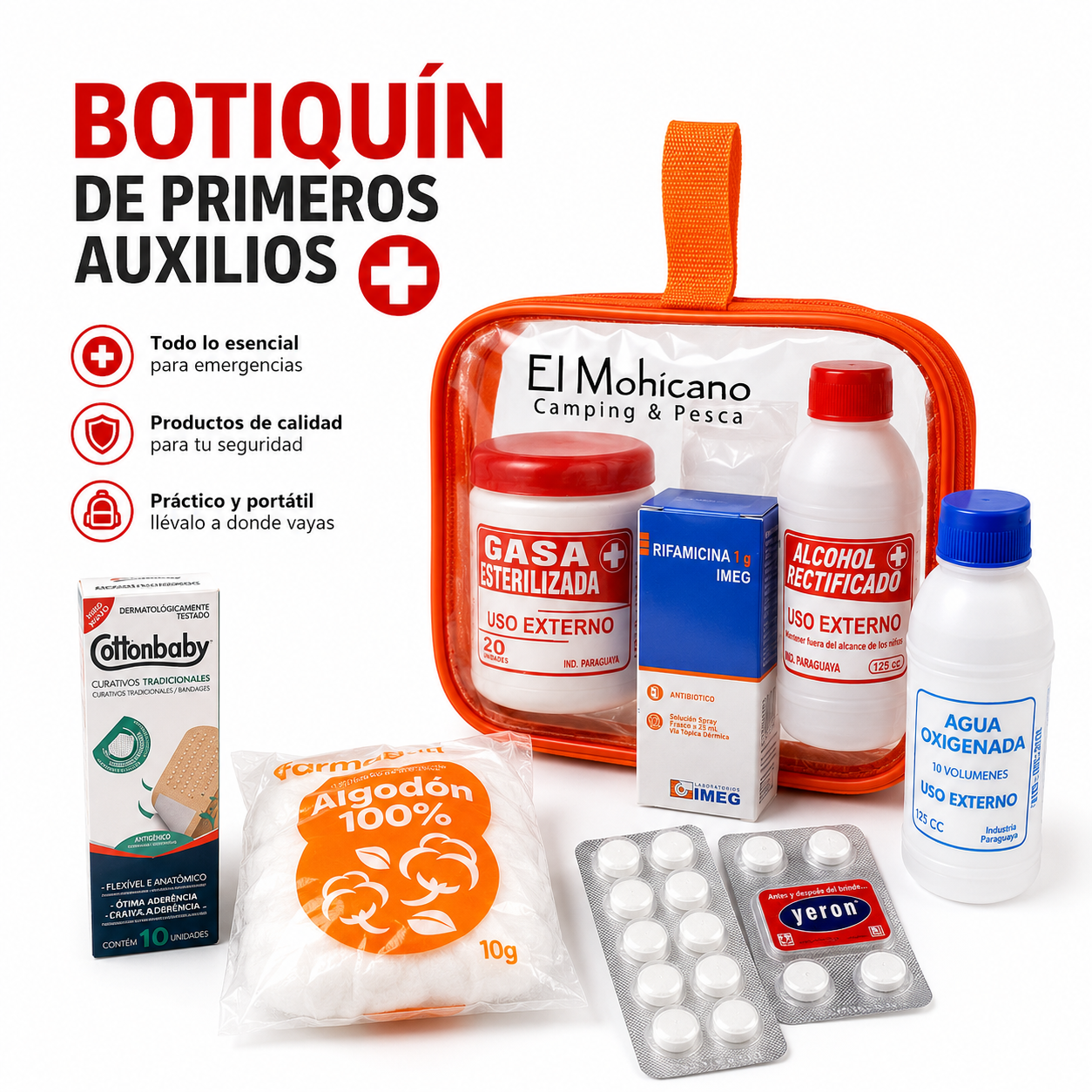BOTIQUIN PRIMEROS AUXILIOS EL MOHICANO