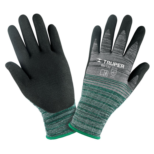 GUANTES DE NYLON RECUBIERTOS DE NITRILO ARENOSO G, TRUPER