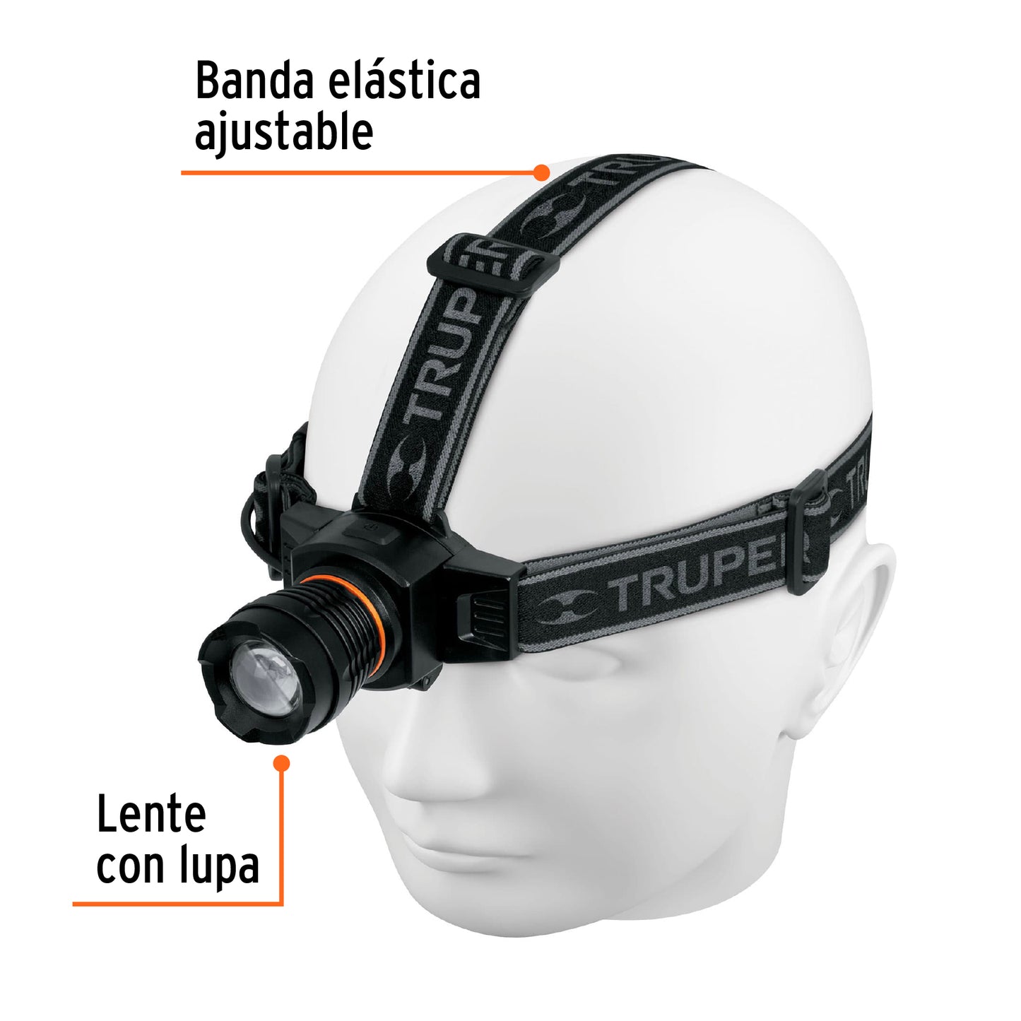 LINTERNA DE CABEZA TRUPER RECARGABLE 430LM