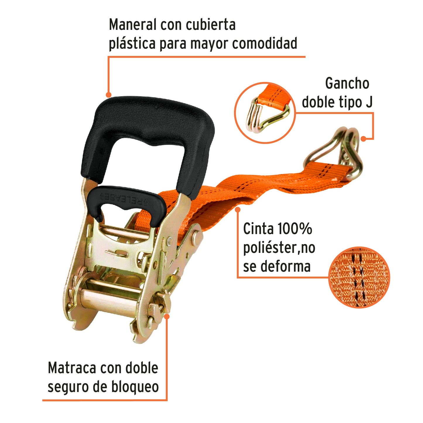 SUJETADOR CON MATRACA