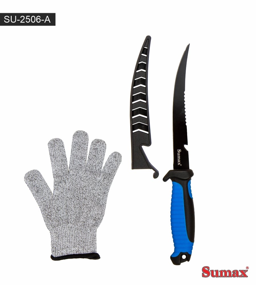 CUCHILLO FILETEADOR SUMAX 6.5" CON GUANTE