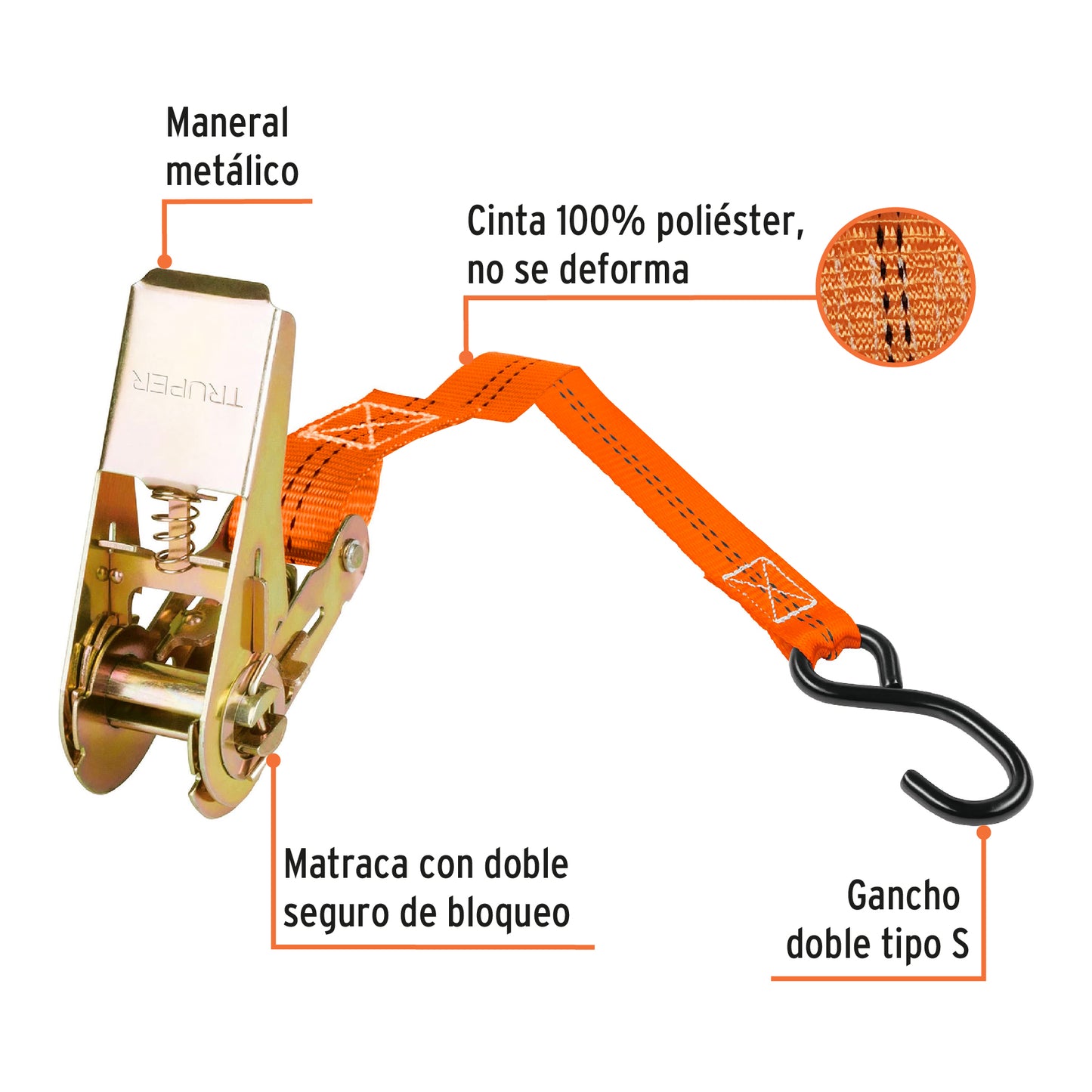 JUEGO DE 2 SUJETADORES CON MATRACA