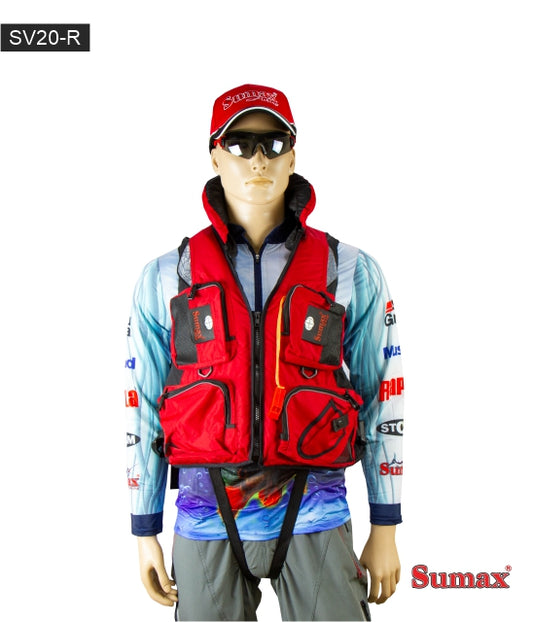 CHALECO SALVAVIDAS SUMAX  SV20- ROJO