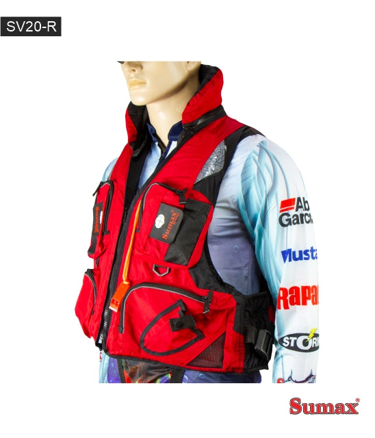 CHALECO SALVAVIDAS SUMAX  SV20- ROJO