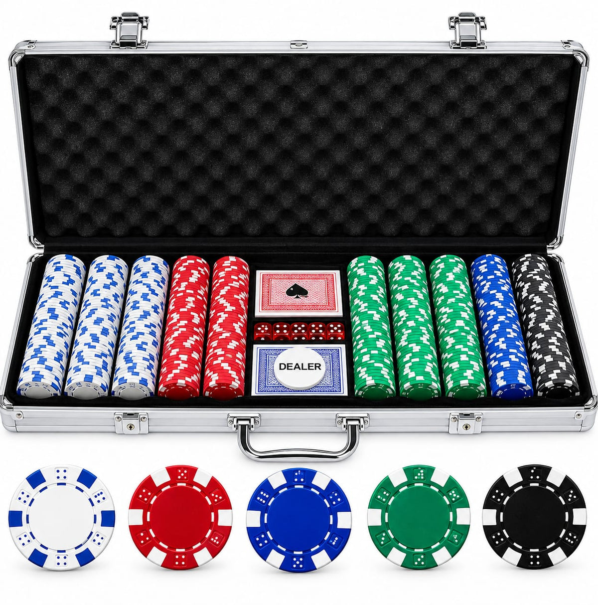 SET DE 500 PIEZAS PARA JUEGO DE POKER