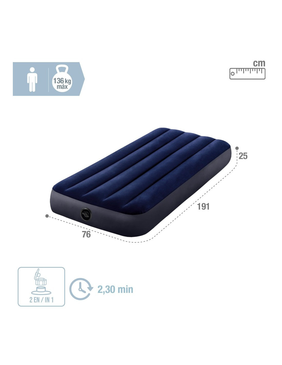 COLCHON INFLABLE INTEX 76X1.91X25CM 64756