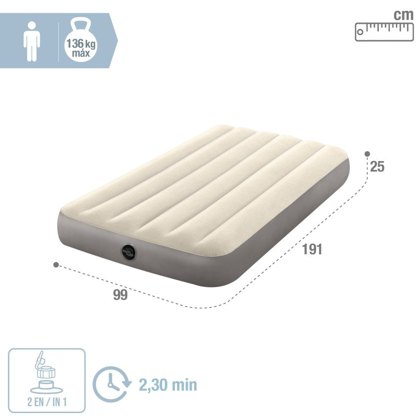 COLCHON INFLABLE SINGLETWIN 99X191X25CM 64101