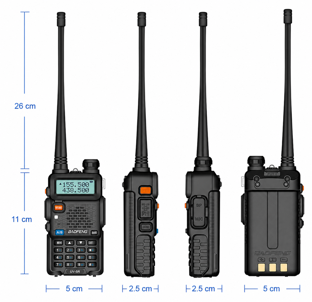 RADIO BAOFENG-BIDIRECCIONAL BANDA DUAL MODELO UV-5R
