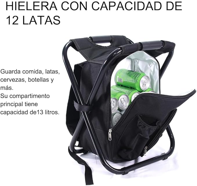 MOCHILA TERMICA CON SILLA PLEGABLE