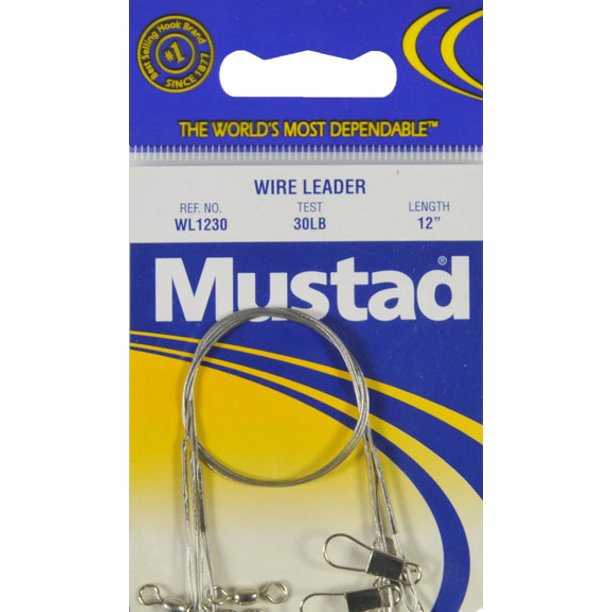 LEADER MUSTAD WL1230 30LBS. 12 PULG.