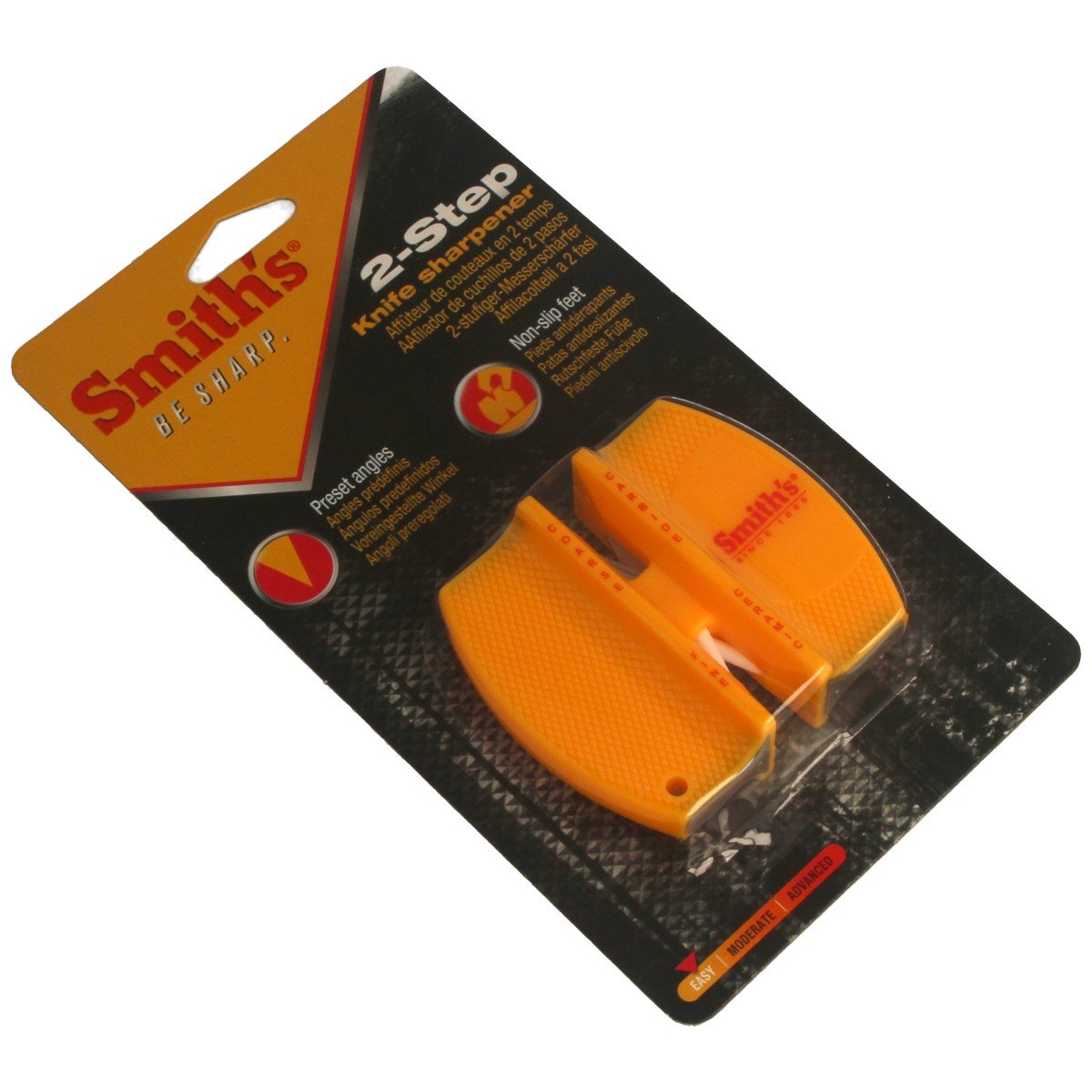Smith's 50005 Edge Pro - Afilador de cuchillos eléctrico compacto, amarillo  y gris, afilador de 2 etapas de borde recto, afilado eléctrico y manual